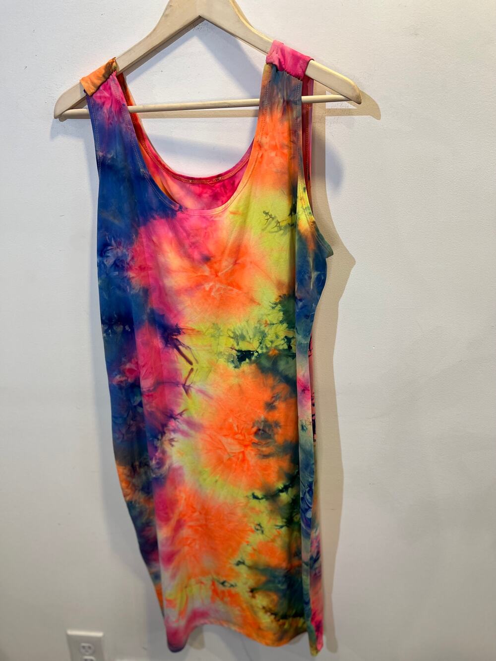 Awesome spandex neon, tie-dye dress size 3X